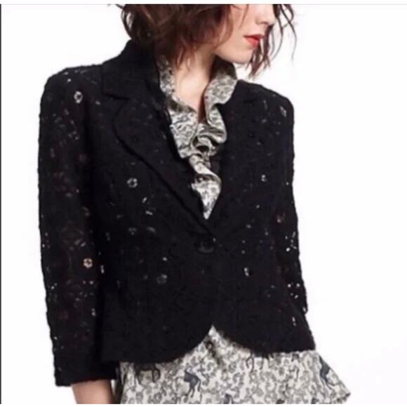 Anthropologie Tabitha Lace‎ Ruffle Jacket - Picture 3 of 12
